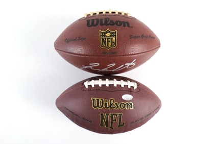 Lot of 2 Autographed Football's