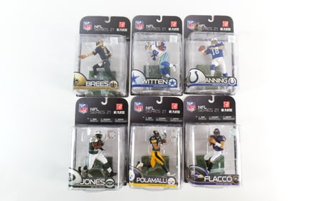 Lot of 6 McFarlane NFL Series 21 Action Figures