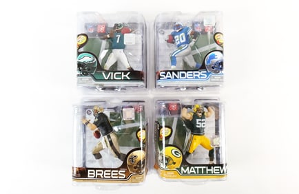 Lot of 4 McFarlane Series 28 NFL Action Figures