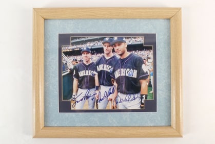 New York Yankees Triple Signed 8x10 All Star Photograph