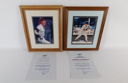 Lot of 2 Don Mattingly New York Yankees Autographed Photos