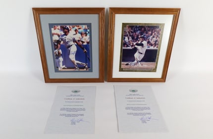 Lot of 2 New York Yankees Autographed Photos