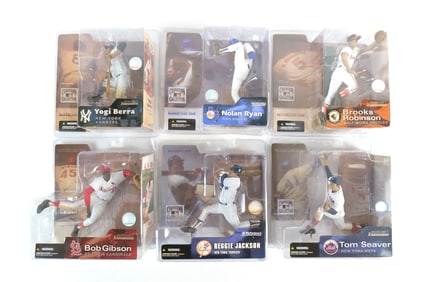 Lot of 6 McFarlane MLB Cooperstown Series 1 Action Figures