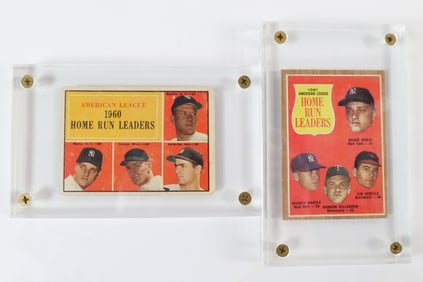 Lot of 2 American League Home Run Leaders Cards