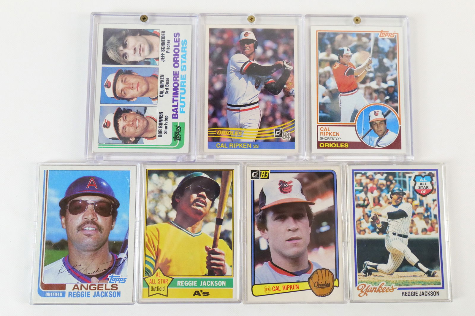 Lot of Vintage Cal Ripken and Reggie Jackson Baseball Cards (1 of 15)