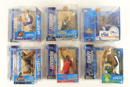 Lot of 6 McFarlane NBA Action Figures