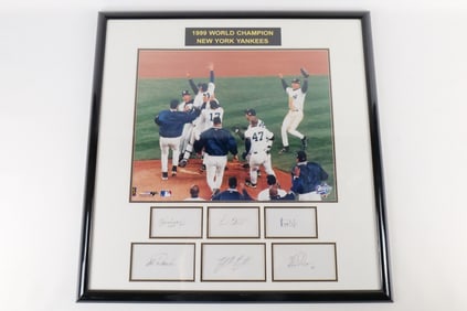 New York Yankees "1999 World Championship Celebration" Photo - Signed