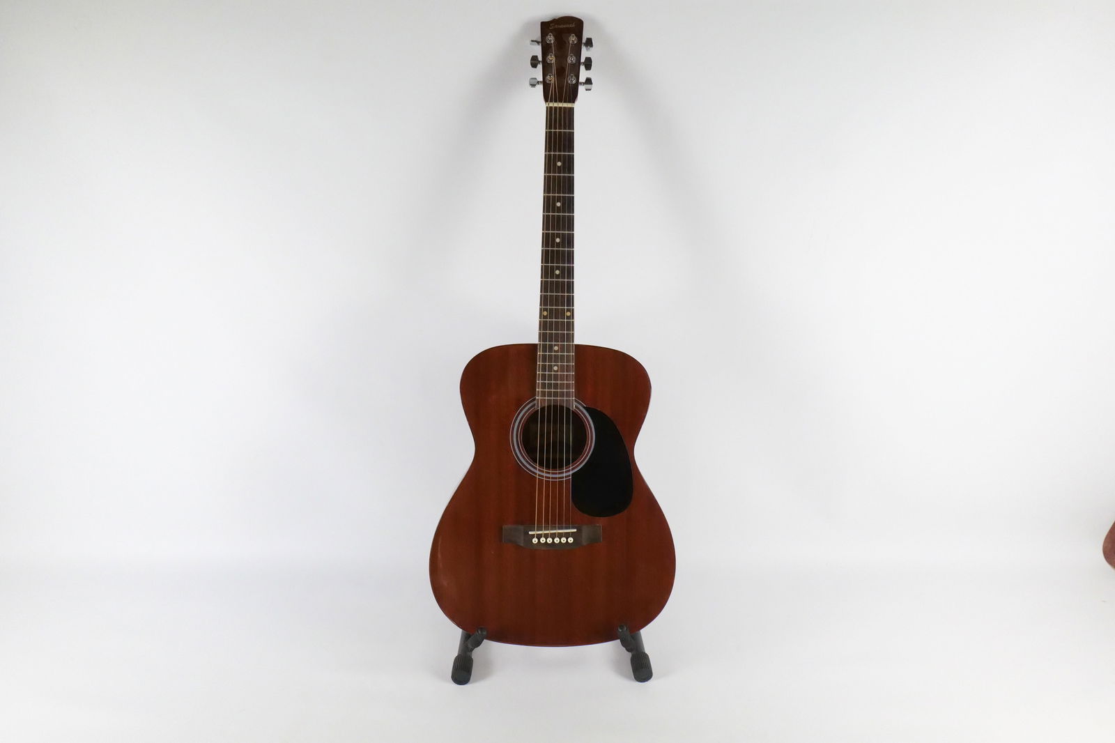 Savannah Acoustic Guitar: Savannah Six String Acoustic Guitar. Model SGO-16. Overall good condition. Has a drill hole on the edge of the headstock. Measures 39.5" long x 15" wide. All guitars came from a single owner collectio