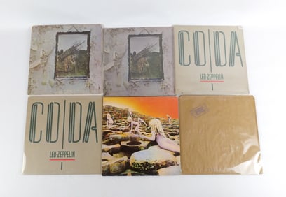 Lot of 6 Led Zeppelin Vinyl Records