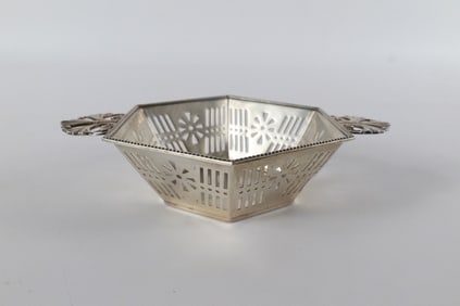 Gorham Sterling Silver Double Handled Open Pierce work Bowl
