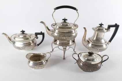 5 Piece Sheffield Silverplated Tea Set