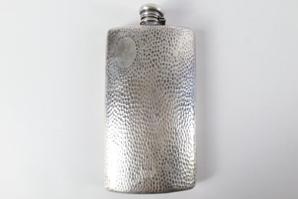 Merdian Silverplated Hand Hammered Flask