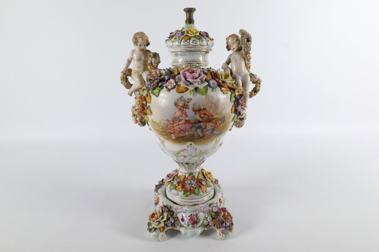Antique Capodimonte Covered Urn (1 of 15)