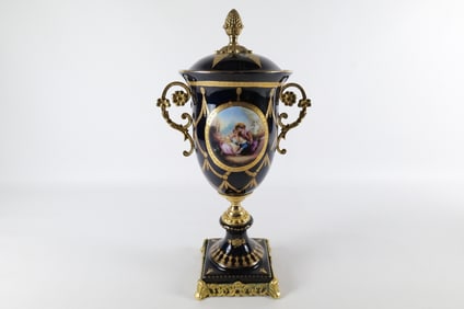 Limoges Style Decorative Urn