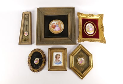 Lot of Hand Painted and Transferware Porcelain Plaques