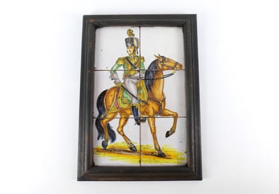 Framed Hand Painted Tile Grouping