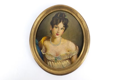 Oil on Canvas Mounted on Board - Portrait