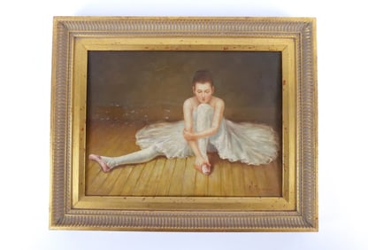 Oil on Wood Panel - Ballerina