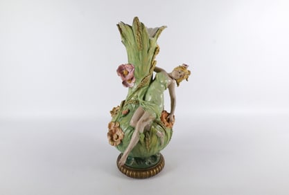 French Mixed Metal Art Nouveau Vase/Lamp Base
