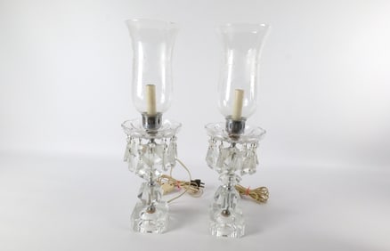 Pair of Crystal Table Lamps