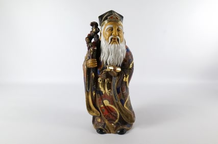 Large Japanese God Kutina Statue