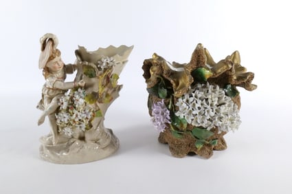 Lot of 2 Victorian Vases