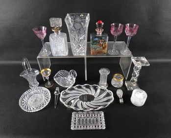 Huge Lot of Elegant and Cut Glass