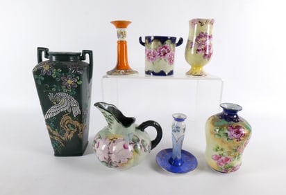 Group Lot of Hand Painted Porcelain Pieces