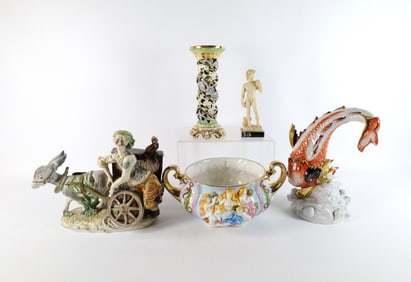 Large Lot of AS-IS Italian Porcelain Pieces