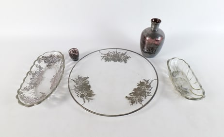 Group Lot of Silver Overlay Items