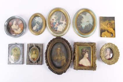 Group Lot of Mostly Framed Miniature Prints