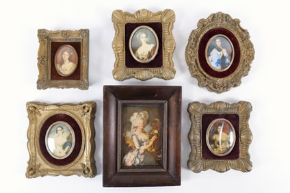 Group Lot of Framed Miniature Prints