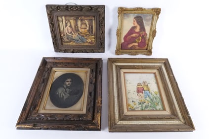 Group Lot of 4 Resin Framed Plaques