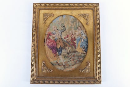 Framed French Embroidery