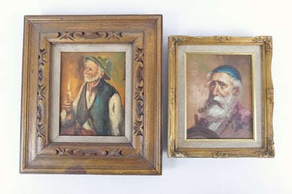 Lot of 2 Oil on Canvas Portraits