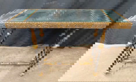 French Style Mirrored Top Side Table