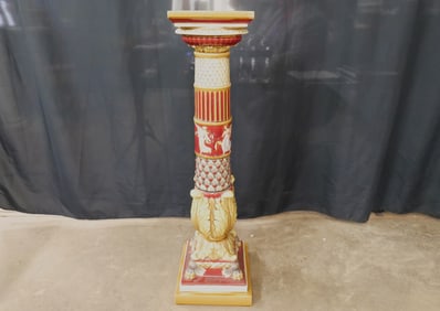 Porcelain Figural Decorative Pedestal