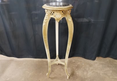 French Style Marble Top Plant Stand
