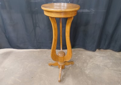 Oak Contemporary Pedestal/Plant Stand