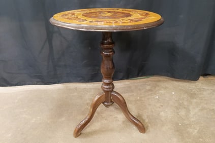 Italian Inlaid Top Side Table