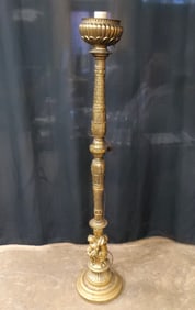 Cast Metal Torchier Lamp