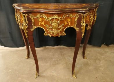 French Style Inlaid Satinwood Side Table