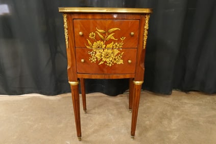 Paint Decorated French Nightstand