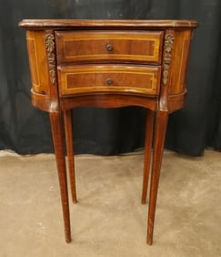 French Style Kidney Shaped 2 Drawer Stand