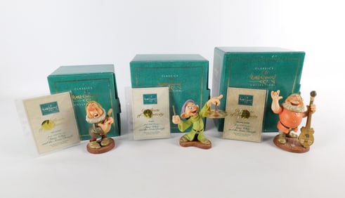 Lot of 3 WDCC Snow White Figurines