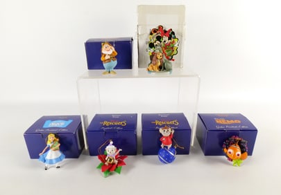Lot of 6 Disney Christmas Ornaments