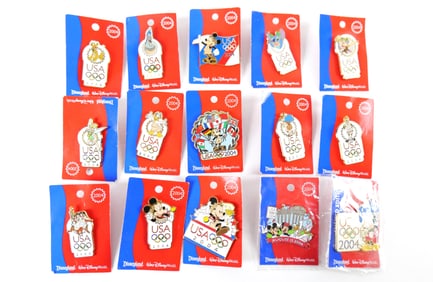 Lot of 15 Disney 2004 Olympic Pins