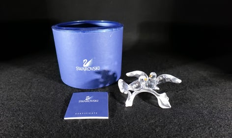 Swarovski Crystal Turtle Doves Figurine