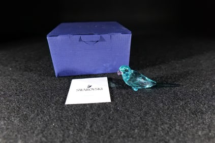 Swarovski Crystal Blue Parakeet Figurine