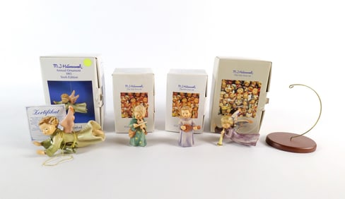 Lot of 4 Hummel Angel Ornaments